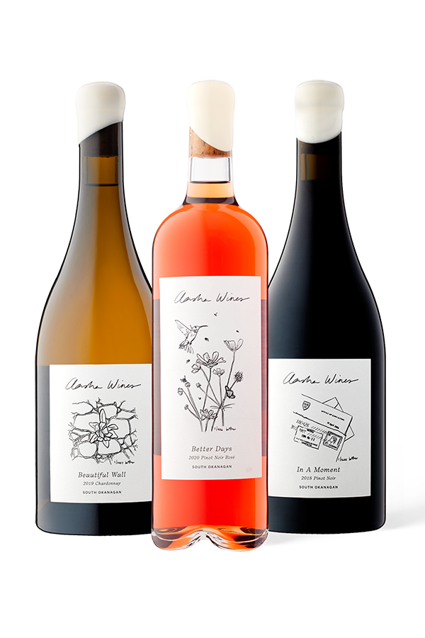 Aasha Wines Mixed Case - Fall 2022 Releases - Beautiful Wall, Better Days, and In a moment wines. 