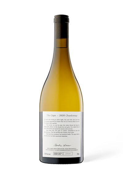 Aasha Wines - 2020 Chardonnay - The Cape - Back of wine bottle