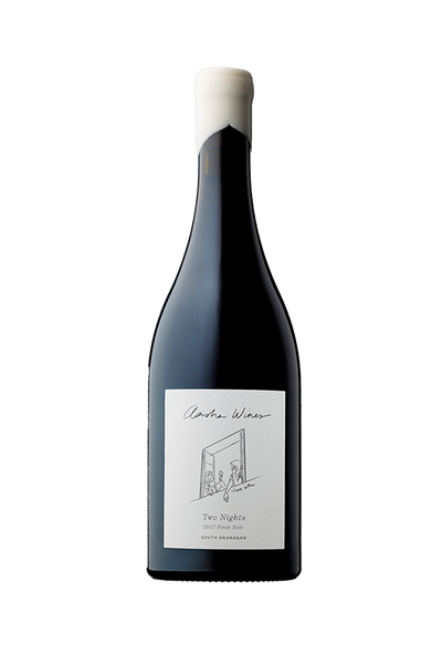 Aasha Wines - 2017 Pinot Noir - Two Nights - Front of wine bottle